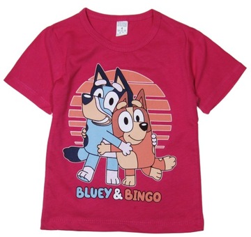 Bluzka Bluzeczka T-SHIRT Koszulka na Krótki Rękaw PIESKI * 116