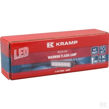 Светодиодная сигнальная лампа 6 LED 18Вт 12-24В Kramp LA20