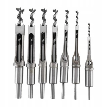Square Bits Woodworking Mortising Chisels 7Pcs A