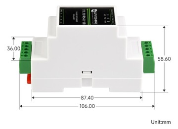 UART TTL RS422 Преобразователь DIN с гальванической развязкой Waveshare 23652