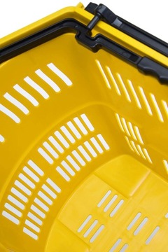 Набор из 10 больших корзин по 55 литров с подъемной ручкой - желтый