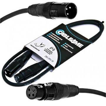 Kabel DMX AES/EBU 3Pin do oświetlenia 110ohm 1m