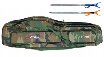 POKROWIEC NA WĘDKI 110 CM TRZY KOMORY MORO FL + 2 PODPÓRKI GRATIS