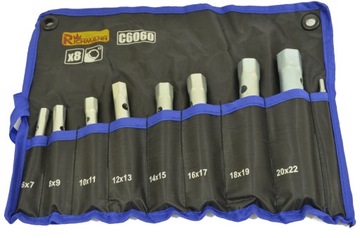 KLUCZE rurowe 6-22mm rurkowe 10części DO WARSZTATU