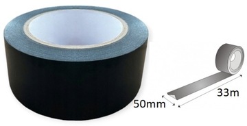 Taśma oznaczeniowa podłogowa izolacja PCV 50mm/33m CZARNA PAPER-TECH