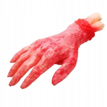 SZTUCZNA DŁOŃ Z KOŚCIĄ HALLOWEEN UCIĘTA KOŚĆ