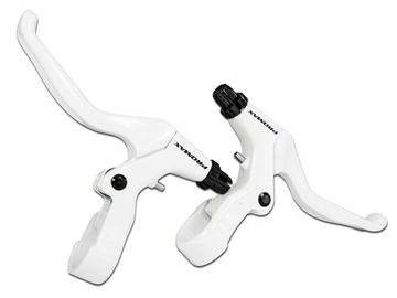 DŹWIGNIE KLAMKI HAMULCA PROMAX V-BRAKE BIAŁE ALU
