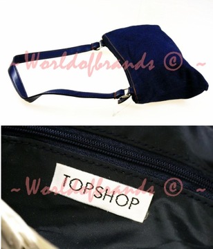 TOPSHOP Маленькая коробочка-клатч JEANS Джинсы DENIM СИНИЙ Ретро