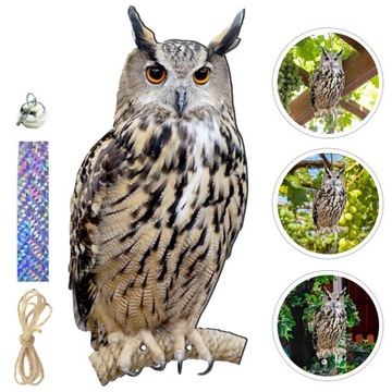 Подвесные колокольчики в виде совы, поделки для отпугивания птиц