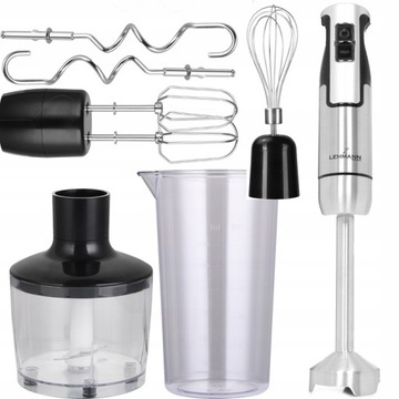 Blender ręczny Lehmann Chowmei Home blender ręczny 1200 W srebrny/szary