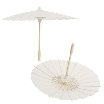 PARASOLKA Z BIAŁEGO PAPIERU 40CM DEKORACJA NA PRZYJĘCIA