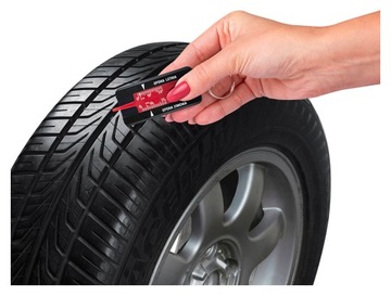 Miernik Głębokości Bieżnika do Kół Opon Zawieszka Brelok Czarny Redats