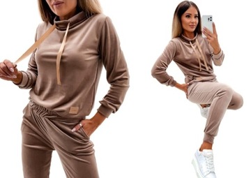 Komplet dresowy WELUROWY CAPPUCCINO r. XL