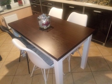 Кухонный стол MASSIVE 100х80 для кухни БЕЛЫЙ паб-бар