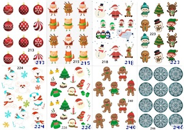 РОЖДЕСТВЕНСКИЕ НАКЛЕЙКИ на подарки День Святого Николая для детей РОЖДЕСТВЕНСКИЕ выкройки