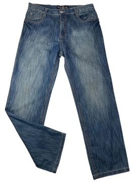 Jeansy męskie vintage z prostą nogawką niebieskie SOUTHPOLE r. W36 USA