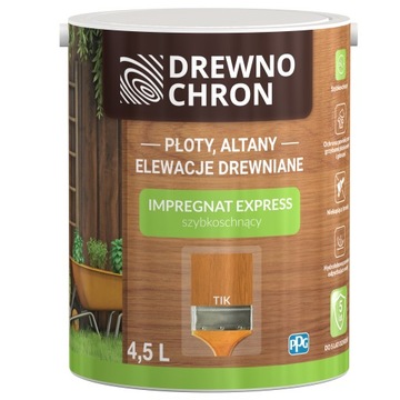 DREWNOCHRON Impregnat EXPRESS Ogród 4,5l TIK