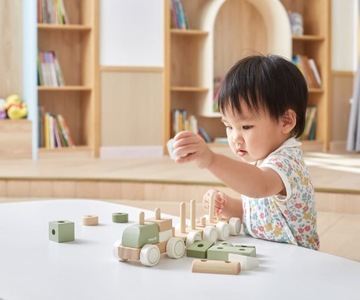 VIGA POLAR B ДЕРЕВЯННЫЙ ПОДНОС С БЛОКАМИ ЗЕЛЕНЫЙ 44231