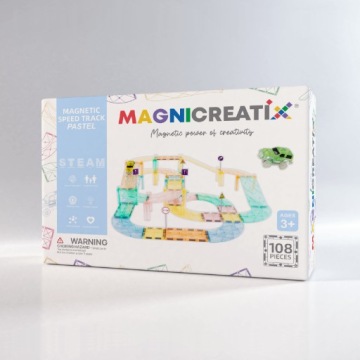 Stavebnice Magnetické závodní autodráhy Magnicreatix 108 dílů
