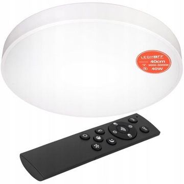 Lampa sufitowa Plafon LED ŚCIEMNIALNY 40cm Biały OKRĄGŁY PILOT panel SALON
