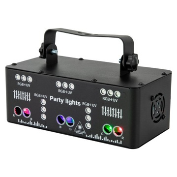 Светодиодный лазерный проектор для дискотек с 21 глазом RGBW DMX