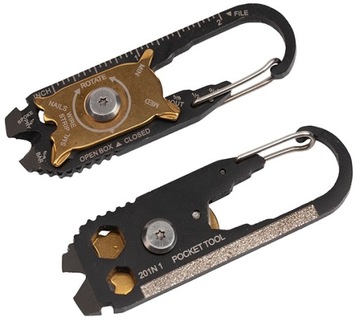 BRELOK KARABIŃCZYK MULTITOOL PRZEŻYCIA NÓŻ 20W1