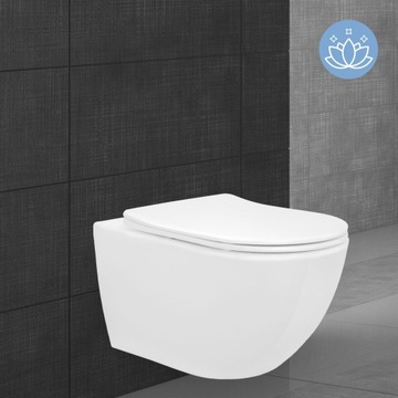 WC wiszące bez spłukiwania z powłoką Nano 52x36x34