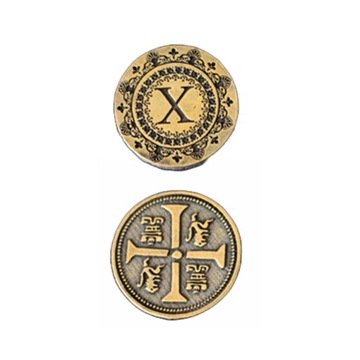 ZESTAW 9 UNIWERSALNYCH ŚREDNIOWIECZNYCH METALOWYCH MONET LARP RPG