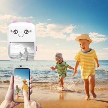 Mini Thermal Printer Printing для детей для фотографий портативные 11 роликов корпус