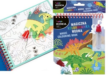 MAGICZNA KOLOROWANKA WODNA WIELORAZOWA DINOZAURY