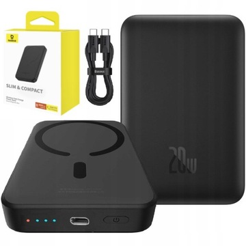 FAST POWERBANK BASEUS 5000 мАч PD 20 Вт USB-C MAGSAFE ИНДУКТИВНАЯ ЗАРЯДКА