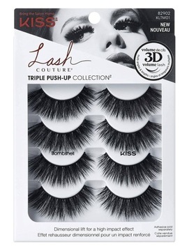 KISS 3D VOLUME LASH Bombsheel rzęsy na pasku x4