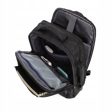 Czarny Plecak Biznesowy Torba na Laptopa 15,6''USB