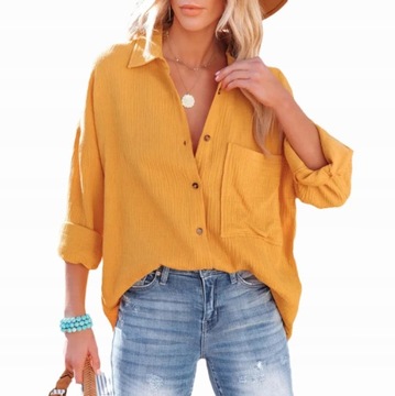 МУСЛИНОВАЯ РУБАШКА ЖЕНСКАЯ - СВОБОДНАЯ ОВЕРСАЙЗ Италия2XL