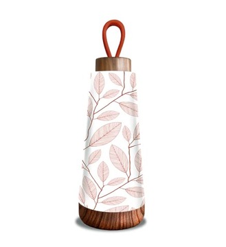 Butelka Termiczna Z Silikonowym Uchwytem Terracotta Leaves 350 Ml - Chic-Mi