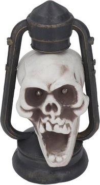 Halloween czaszka lampka, czaszka latarnia plastikowa zabawna na