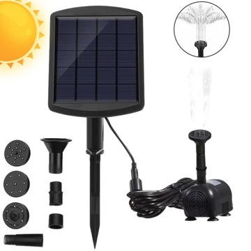 POMPA FONTANNOWA POMPKA SOLARNA DO FONTANNY OCZKA WODNEGO OGRODOWA 1.8W