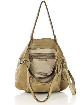 Duża torebka damska SHOPPER skórzana Marco Mazzini