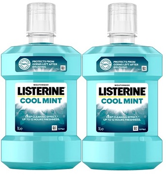 LISTERINE Cool Mint płyn do jamy ustnej 1000ml x2