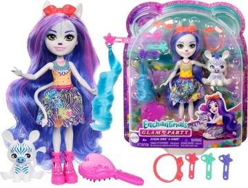 ENCHANTIMALS DELUXE LALKA ZEBRA WŁOSY HNV28