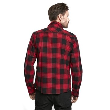 Košeľa s dlhým rukávom BRANDIT Check Shirt Red-Black XXL