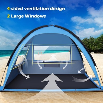 СКЛАДНАЯ ПЛЯЖНАЯ ПАЛАТКА ПОРТАТИВНЫЕ ПАЛАТКИ ОТ СОЛНЦА