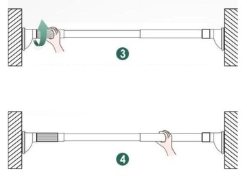 ВЫДВИЖНАЯ КАРДИНА ДЛЯ ОДЕЖДЫ КАРДИНА ДЛЯ ШТОР 50-80 СМ ДИАМЕТР. 25