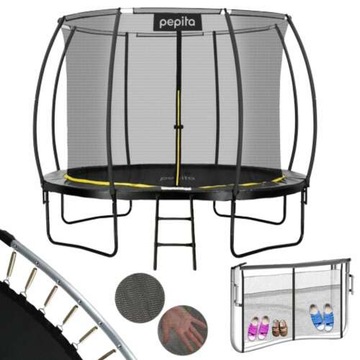 Pepita 244cm Premium Trampolina z drabinką i schowkiem na buty #czarny