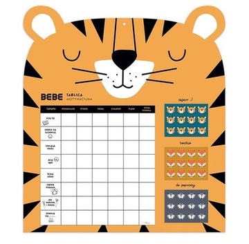 МОТИВАЦИОННАЯ ДОСКА С ТИГРОВЫМИ НАКЛЕЙКАМИ INTERDRUK