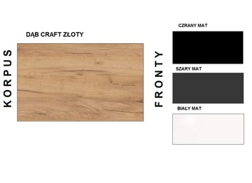 ПОДВЕСНОЙ RTV LUNA 140 ДУБ CRAFT ЗОЛОТОЙ БЛЕСК / МАТОВЫЙ