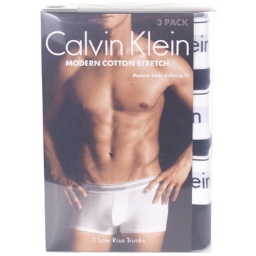 CALVIN KLEIN BOKSERKI MĘSKIE MAJTKI LOW RISE TRUNK 3PK CZARNE r.XL