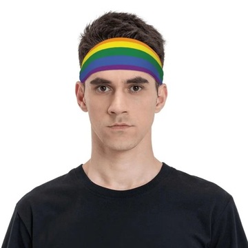 Rainbow Pride LGBT Headband Sweat Bandage Hai