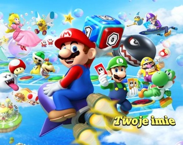 Puzzle z motywem Super Mario 110el + imię GRATIS - Różne Wzory!!