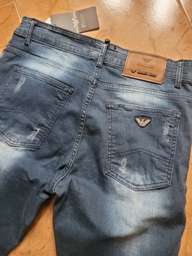 Armani Jeans spodenki męskie, krótkie, r. 32 pas 84 do 96cm,